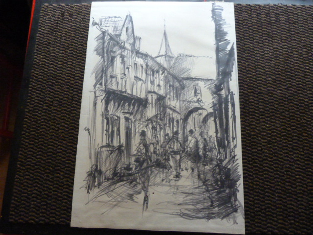Jobst Heinrich Frese ( 1914 - 1986 ) - 3 x  tekening/aquarel kopen? Bied vanaf 1!