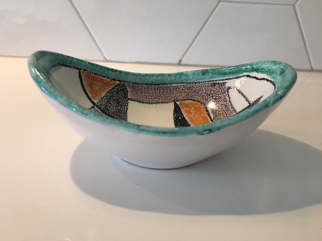 Fratelli Fanciulacci - Vintage Fifties schaaltje met hand beschilderd decor kopen? Bied vanaf 12!