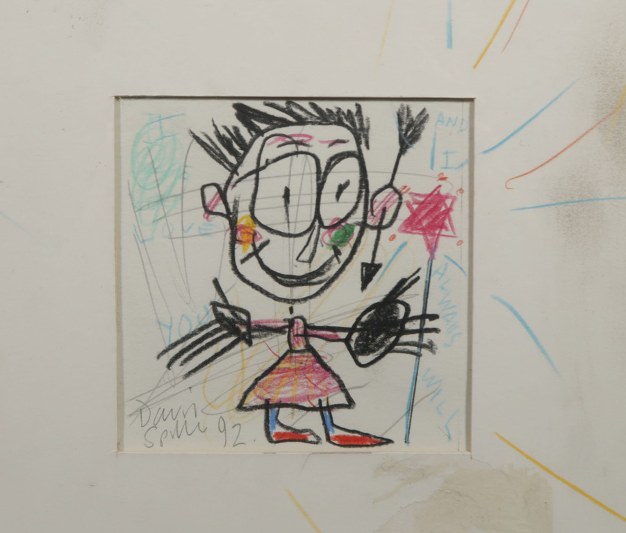 David Spiller: Potloodtekening, Give me magic wand - Ingelijst kopen? Bied vanaf 120!