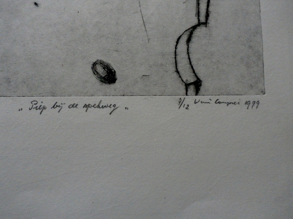 Wim Compier - grote ets: Piep bij de spekweg - 1999 kopen? Bied vanaf 99!