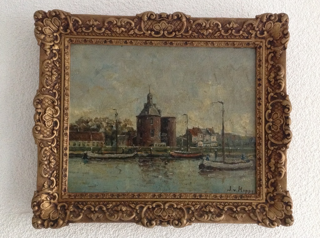 J. V hoppe olieverf op canvas.  kopen? Bied vanaf 250!