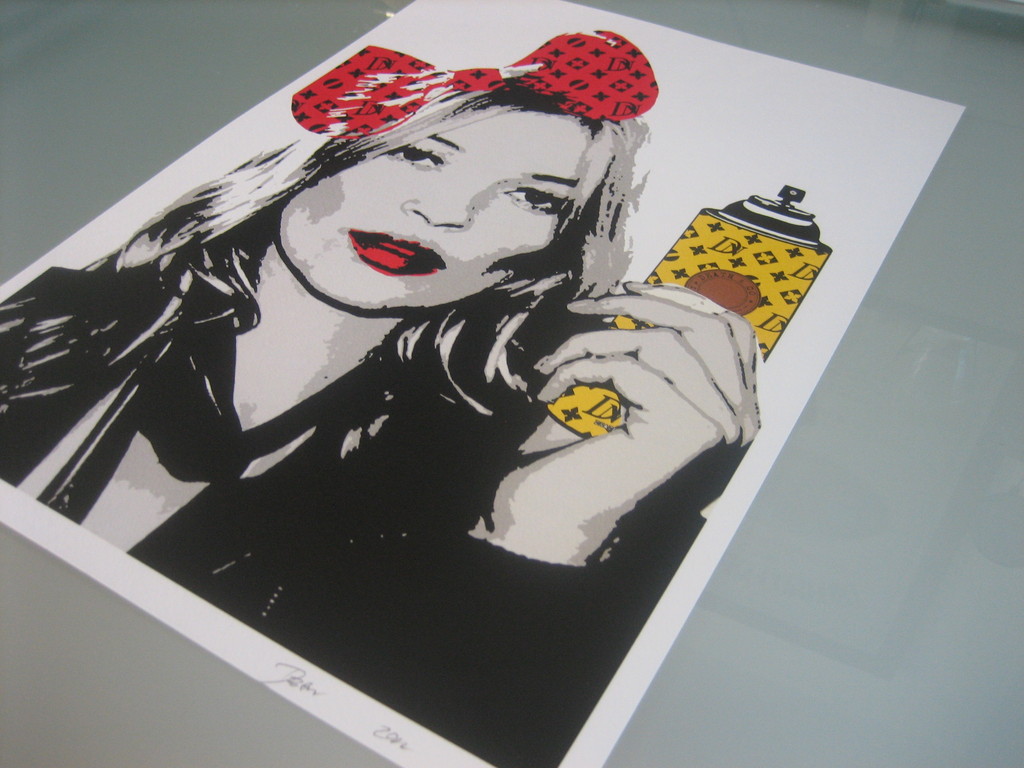 DEATH NYC Limited Edition Art print Graffiti Signed "Kate Moss DN" 2012 kopen? Bied vanaf 1!