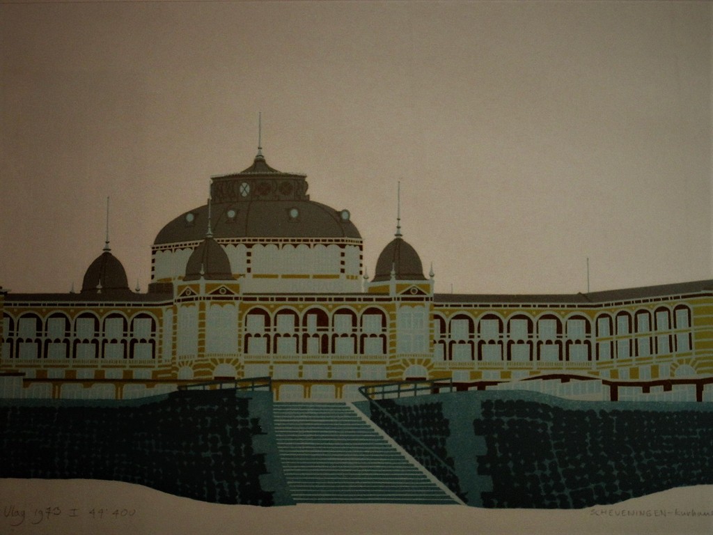  gesigneerde Sees Vlag GROTE Kurhaus Scheveningen Zeefdruk 1973  kopen? Bied vanaf 1!