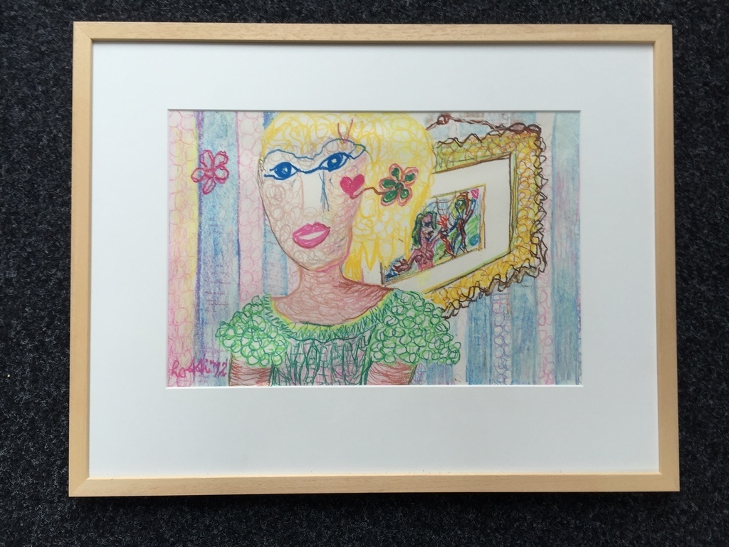 Lotti van der Gaag ( CoBrA ) kleur tekening 1972 kopen? Bied vanaf 1!