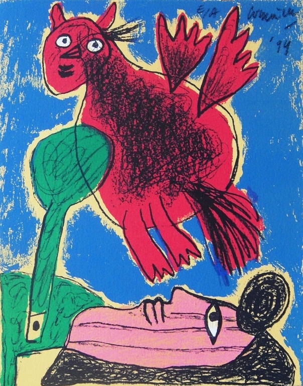 Corneille: Vogel in rood kopen? Bied vanaf 50!