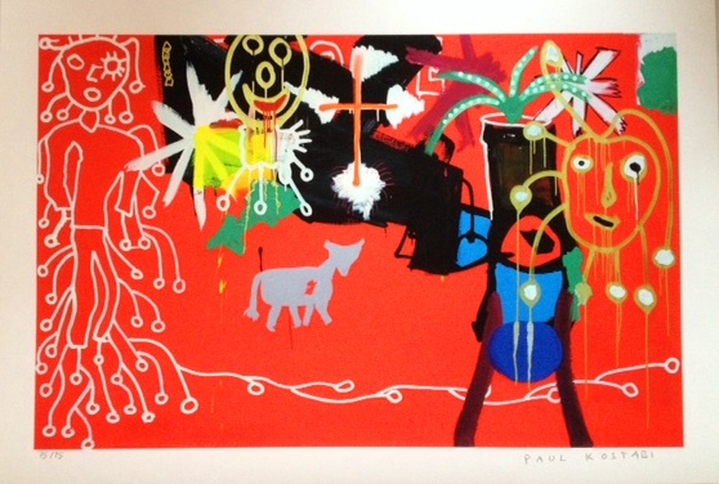 Paul Kostabi (1962), verkocht voor € 35!