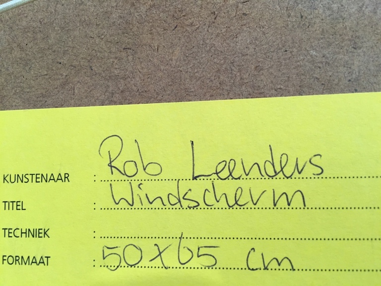 Rob Leenders  zeefdruk E.D.  Windscherm kopen? Bied vanaf 75!