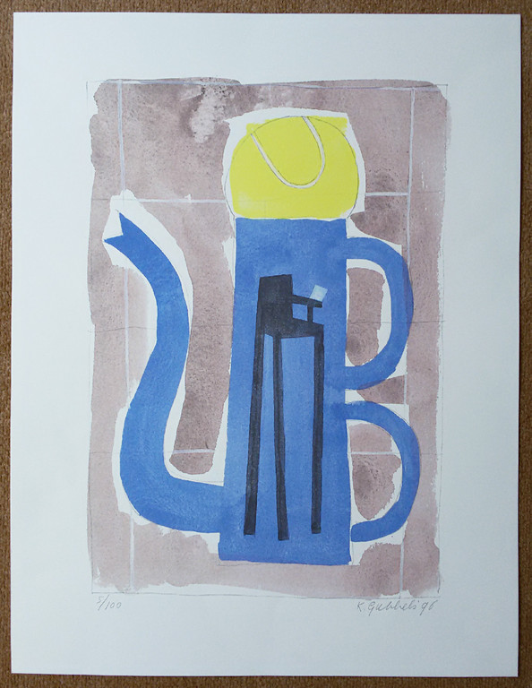 Klaas Gubbels - Stilleven met tennisbal, raster / offset-druk kopen? Bied vanaf 175!