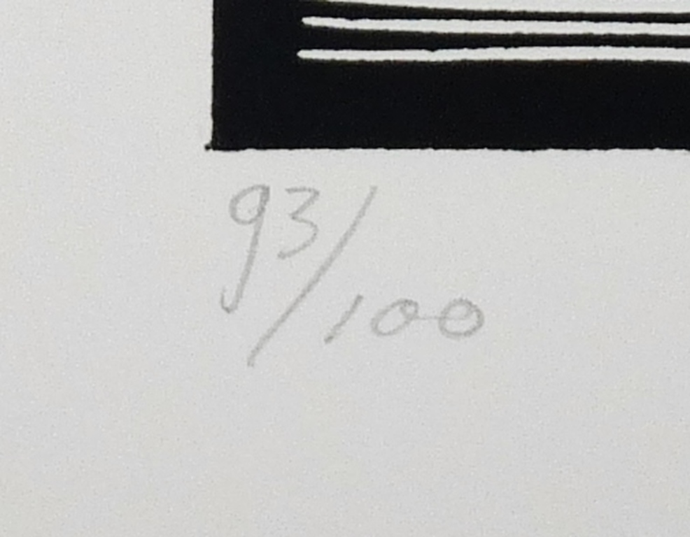 Pieter Becks: Houtsnede, Zonder Titel, Gesigneerd, 1995 kopen? Bied vanaf 45!
