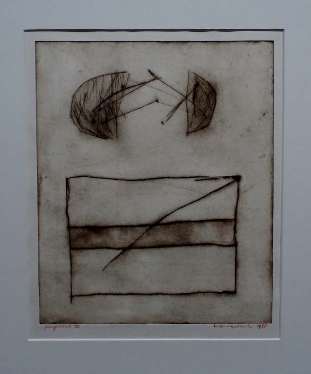 Werner Moonen - ets: Compositie - gesigneerd - 1968  verkocht voor € 50!