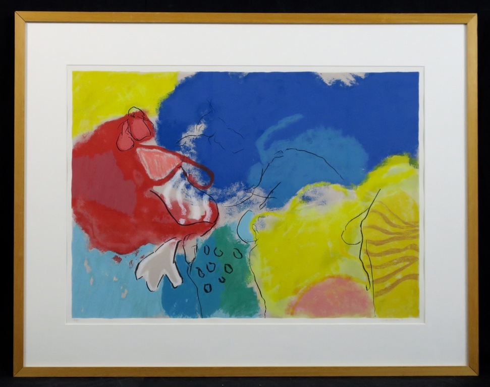 Henk van Vessem: Zeefdruk, Een voorbijezomer II - Ingelijst (Groot) verkocht voor € 40!