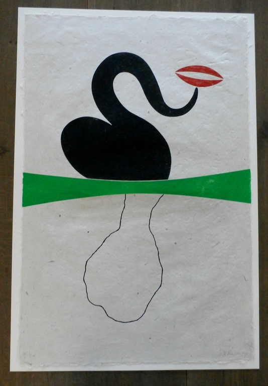 Tiddo Nieboer - houtsnede: compositie - 1997 kopen? Bied vanaf 60!