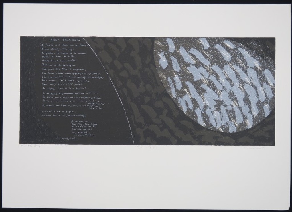 Jan van den Berg: Zeefdruk, gedicht, Zonder titel kopen? Bied vanaf 1!