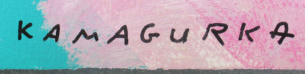 KAMAGURKA schilderij op papier, gesigneerd, groot formaat kopen? Bied vanaf 490!