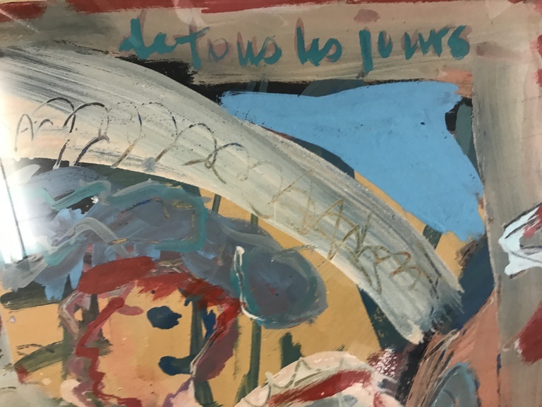 Dominique Chan Olieverf op papier. Titel: Du Jours kopen? Bied vanaf 1!