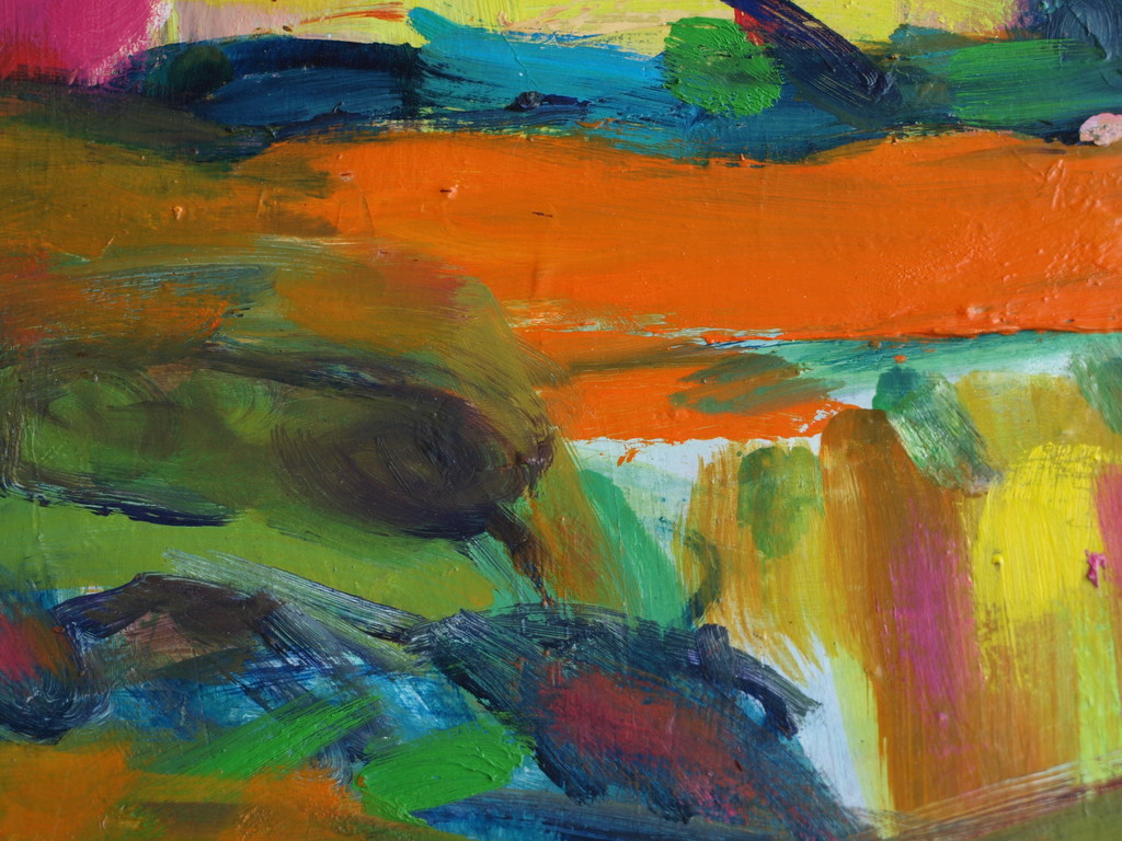 Gabriëlle Huig : Olieverf op doek , Landschap – gesigneerd & ingelijst –1996 kopen? Bied vanaf 1!