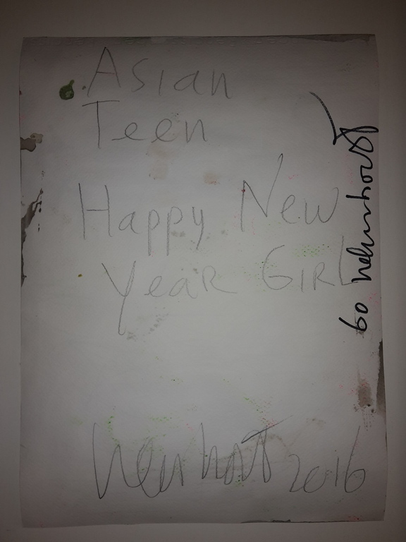 Peter Klashorst - gemengde techniek op aquarel papier - Asian teen kopen? Bied vanaf 65!