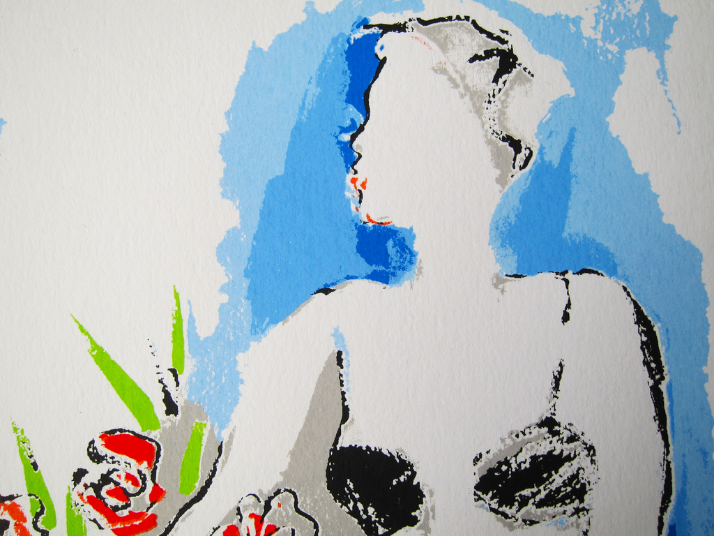 Mes Roses, zeefdruk kopen? Bied vanaf 20!