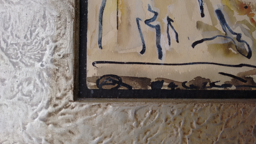 Alfred Ost werk in gemengde techniek, ingelijst, gesigneerd kopen? Bied vanaf 280!