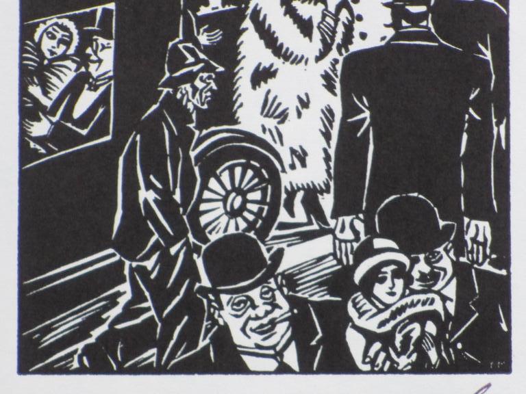 Frans Masereel, Uitgaansavond, Houtsnede kopen? Bied vanaf 45!