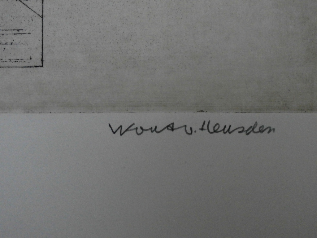 Wout van Heusden - ets - 1974 kopen? Bied vanaf 35!