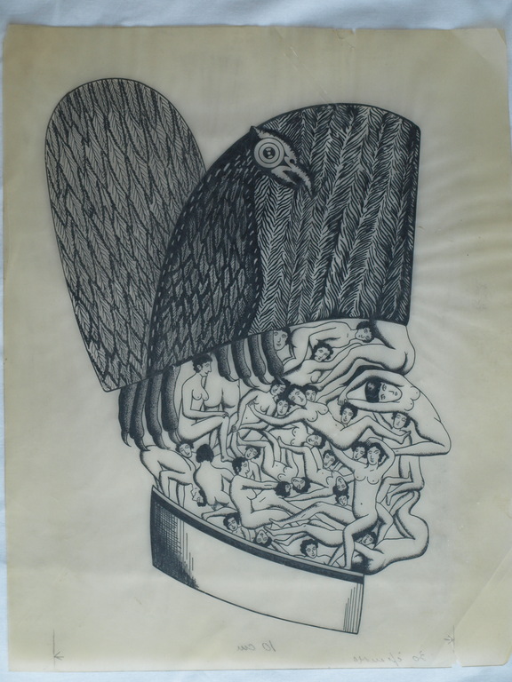 Onbekend : Inkttekening , What’s on a Man’s Mind?   kopen? Bied vanaf 1!