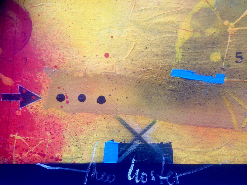 Theo koster, gemengde techniek, red sky kopen? Bied vanaf 1!