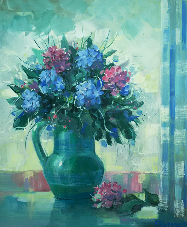 Kan met bloemen, acrylverf op paneel (ingelijst) kopen? Bied vanaf 1!