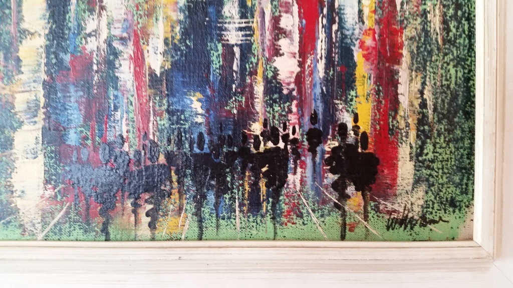 Abstracte Afbeelding-olieverf op board - gesigneerd  kopen? Bied vanaf 50!