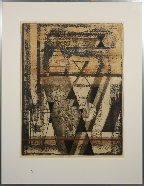 Anne Huitema: Ets, Paard en zuivelmachine - Ingelijst kopen? Bied vanaf 1!