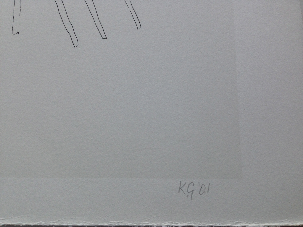 Klaas Gubbels, 1981, gesigneerd, zeefdruk, tafel & stoelen kopen? Bied vanaf 95!