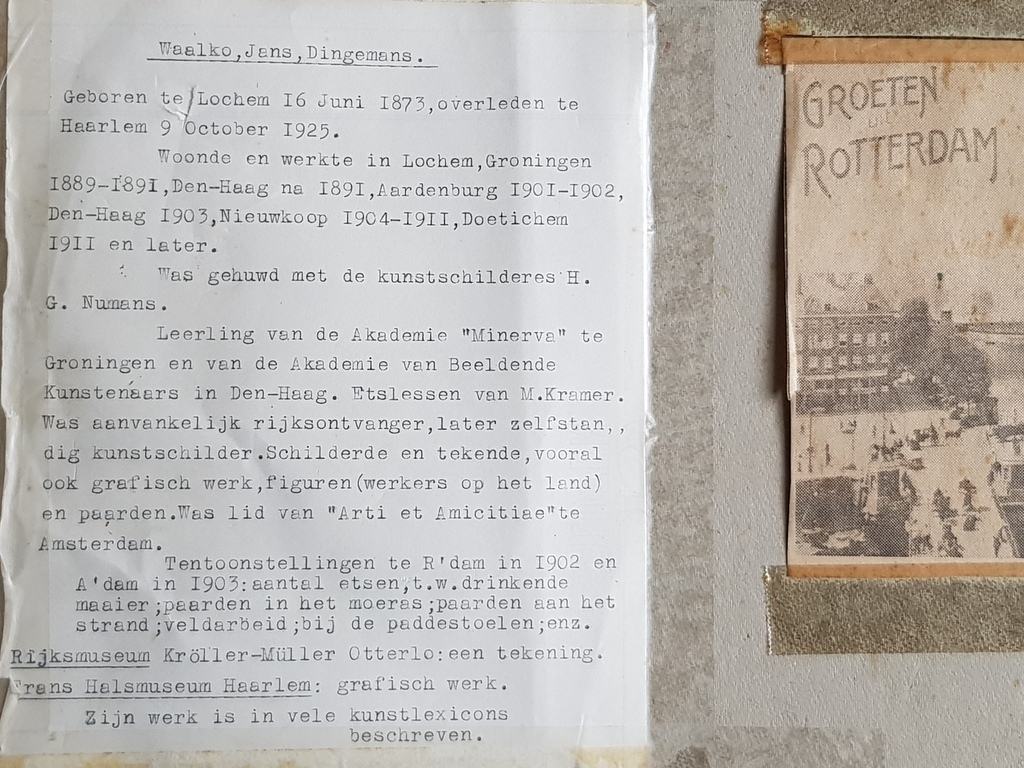 Waalko Jans Dingemans (sr.) - W.J. Dingemans (1873 - 1925) Paard en wagen - Gesigneerde ets kopen? Bied vanaf 35!