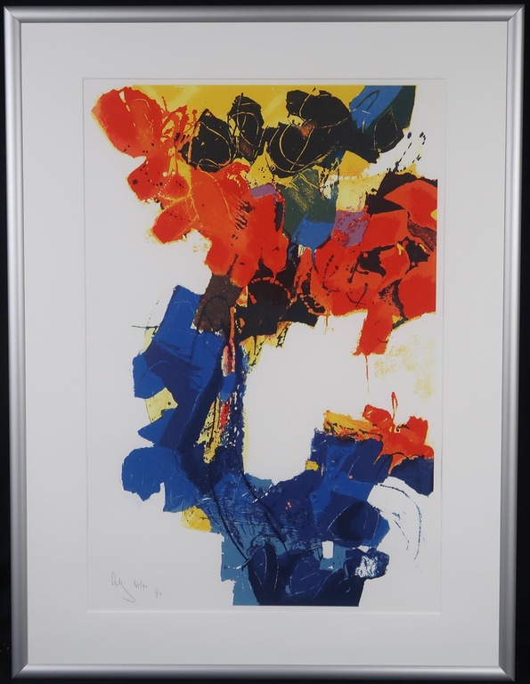 Arty Grimm: Zeefdruk, Z.T. - Ingelijst verkocht voor € 75!