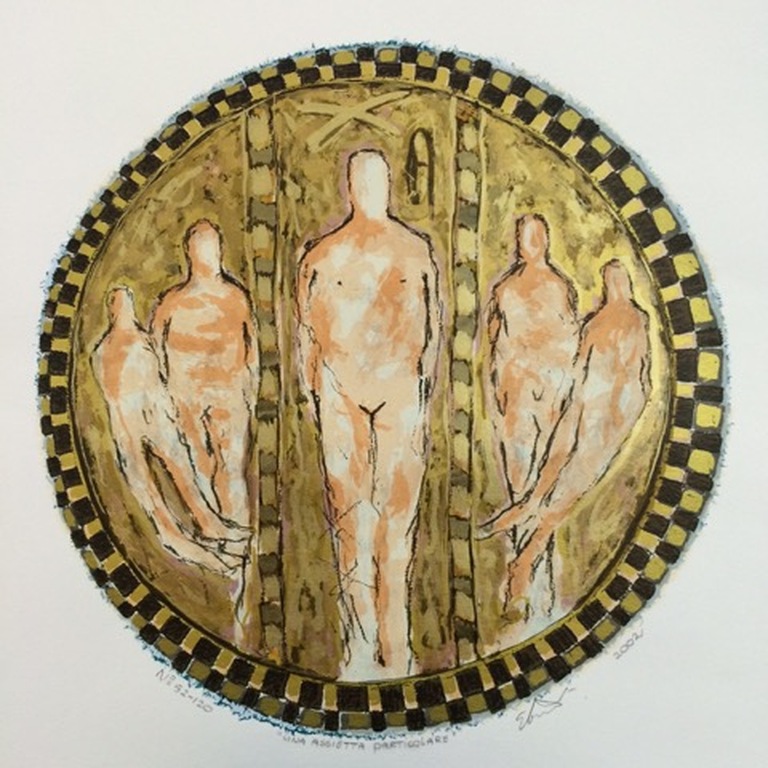 ERIC TOEBOSCH Gr Zeefdruk(70x75cm) UNA ASSIETTA PARTICOLARE  Handgesigneerd kopen? Bied vanaf 45!