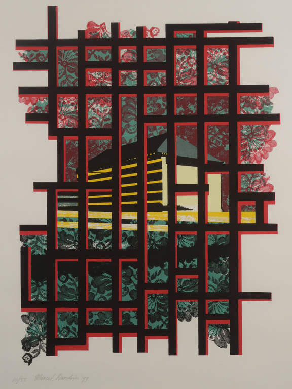 Marcel Doorduin: Zeefdruk, Honey's house - Ingelijst kopen? Bied vanaf 1!