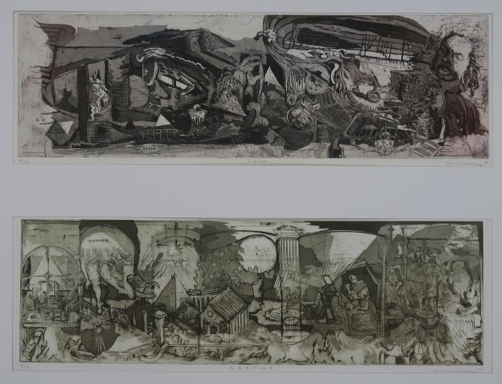 Cor van Haasteren: 2x Ets, Bach en Goethe kopen? Bied vanaf 35!