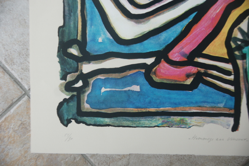 Herman Krikhaar - Herman Krikhaar - Hommage aan Vincent - litho - oplage: 90 ex. laatste kans! kopen? Bied vanaf 1!