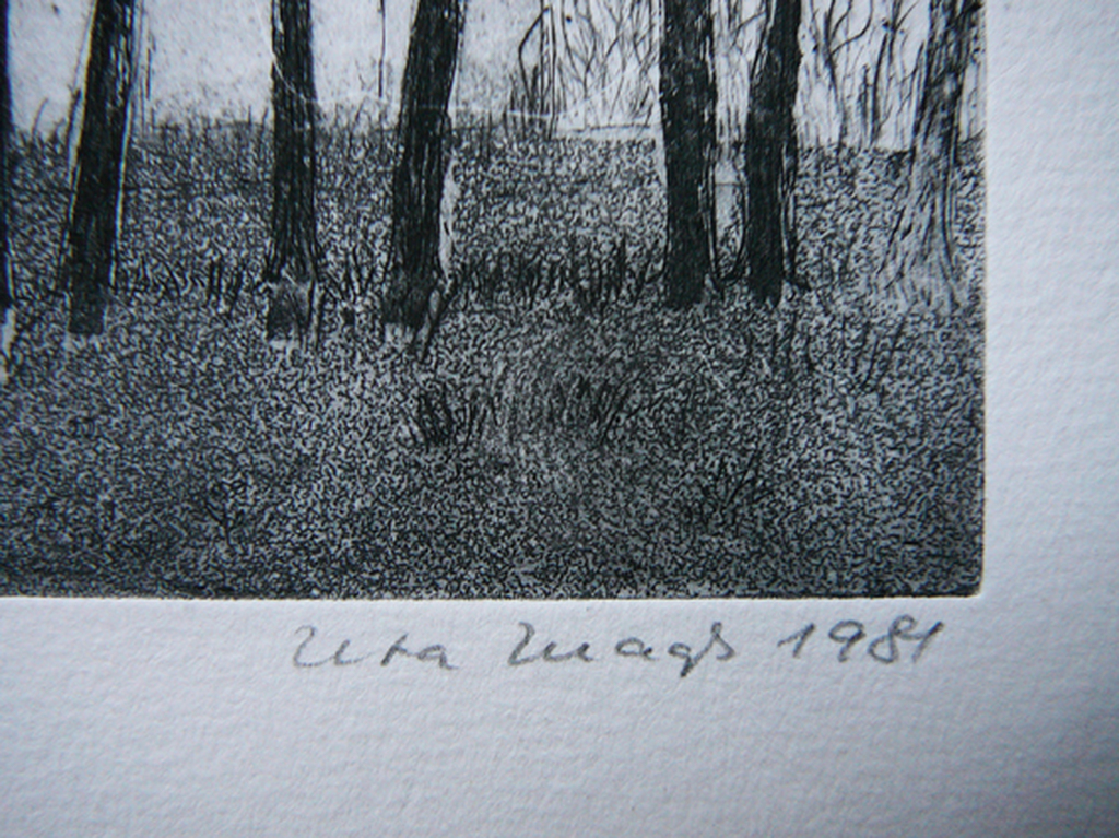 Paard in Weidelandschap -ets 1981- kopen? Bied vanaf 20!