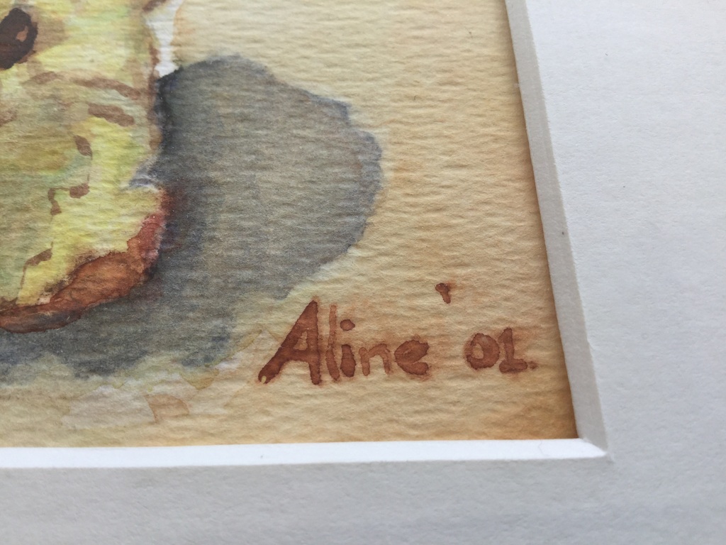 Aquarel: Klokhuis, Kunstenaar onbekend (Aline) kopen? Bied vanaf 1!