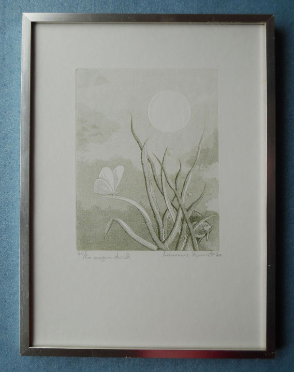 Ets met blinddruk van Laurens Kornet - Twee werelden kopen? Bied vanaf 10!