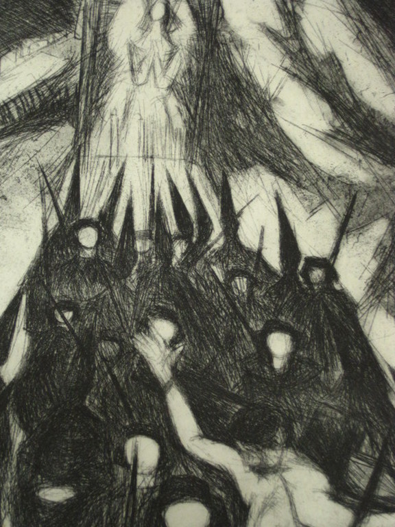 Uitgesproken werk van Walter Barten (1935-2004) Ets "Glogotha" gesigneerd  kopen? Bied vanaf 1!