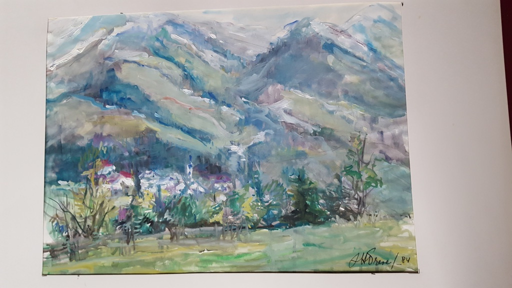 Job Frese: aquarellen, Oostenrijkse landschappen. kopen? Bied vanaf 1!