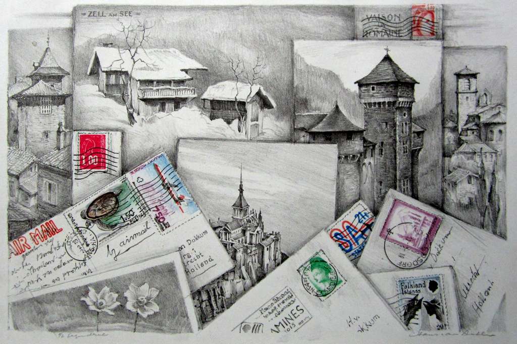 Hans van Dokkum, Zell am Zee, litho verkocht voor € 35!