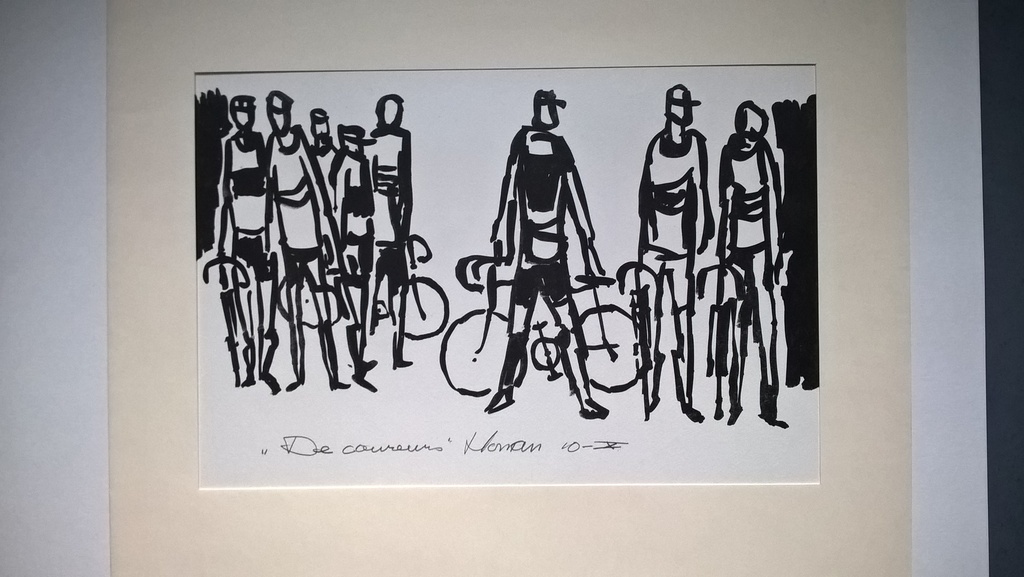 Jan Homan – zeefdruk – De Coureurs   kopen? Bied vanaf 50!