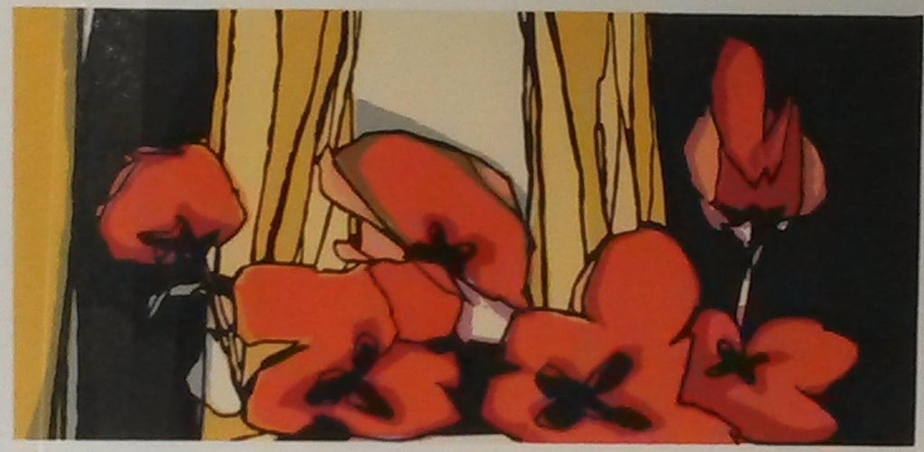 Fon Klement - Les Coquelicots - boarddruk verkocht voor € 200!