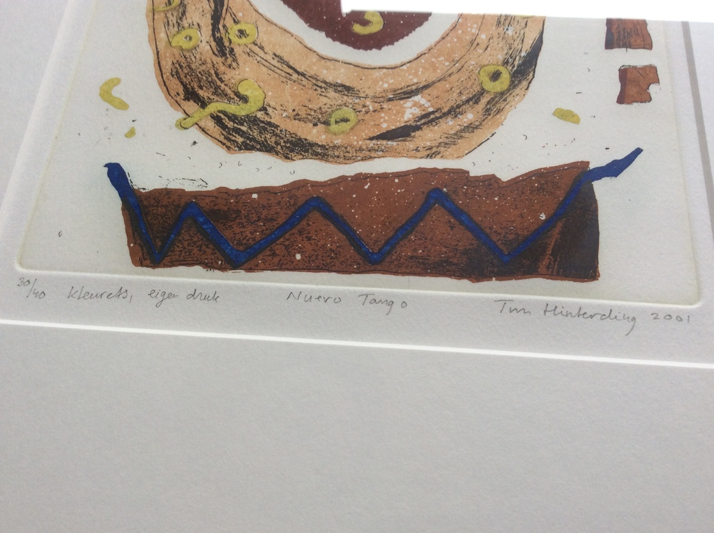 Tim Hinterding: kleurenets, Nuevo Tango, ingelijst  ZZETS kopen? Bied vanaf 39!