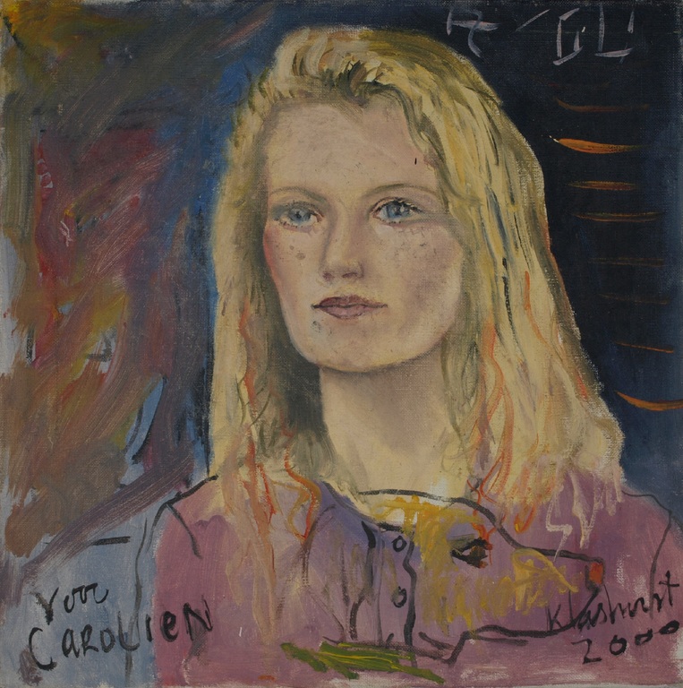 Peter Klashorst : Acrylverf op doek , Portret – Voor Carolien - 2000 kopen? Bied vanaf 50!