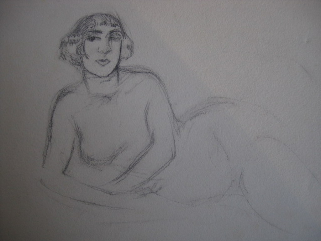 Kristians Tonny 1907-1977 potloodtekening "liggend vrouwelijk naakt" ca. 1950 kopen? Bied vanaf 1!