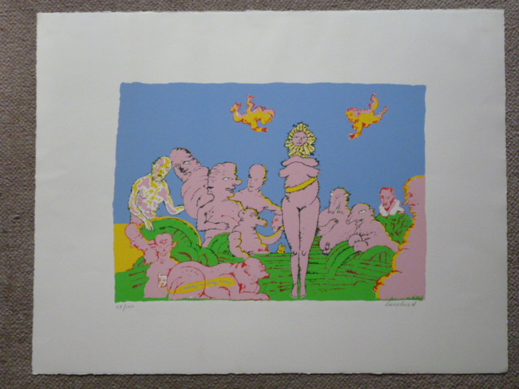 Lucebert - zeefdruk - A monkey in every home kopen? Bied vanaf 135!