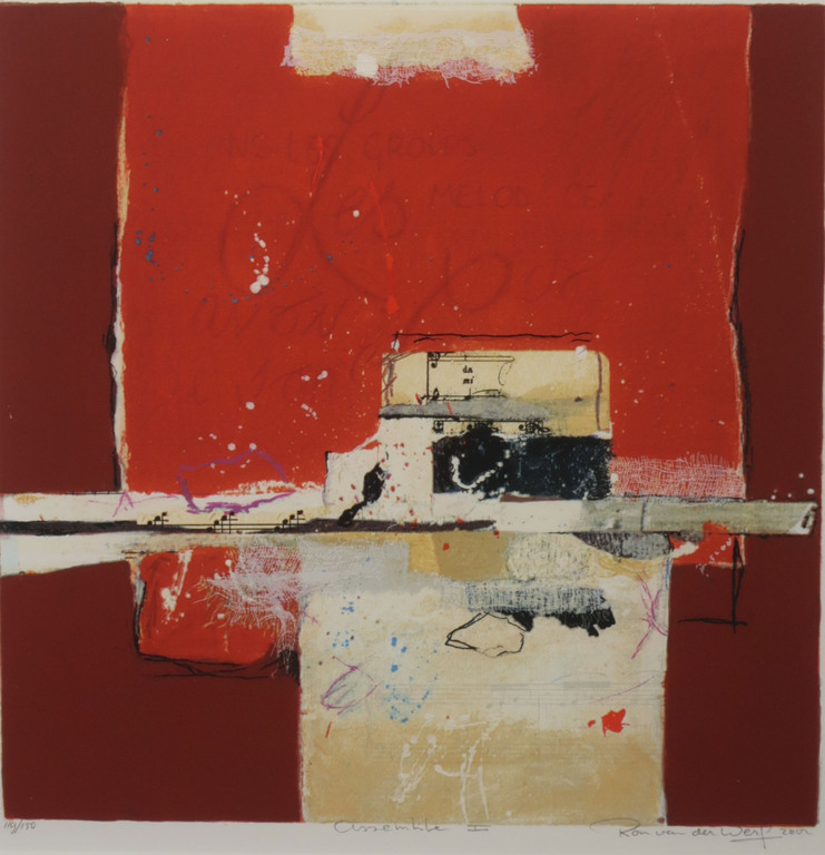 Ron van der Werf: Zeefdruk, Assemble I - Ingelijst verkocht voor € 55!